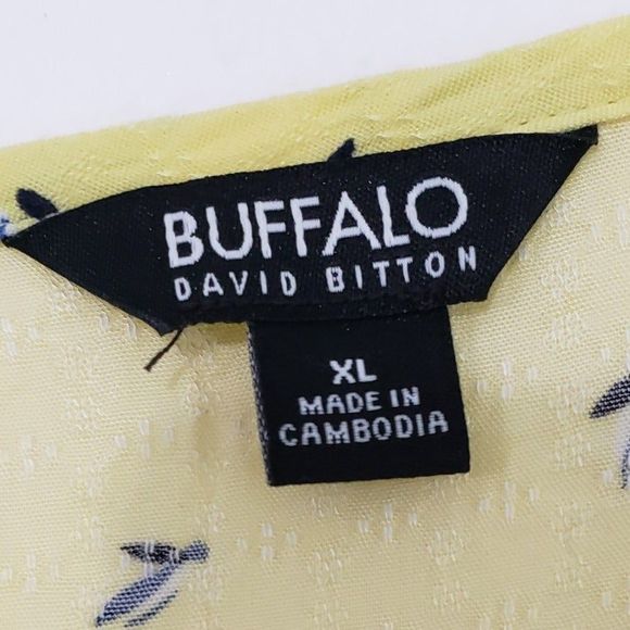 Buffalo David Bitton Women's Short Sleeve Lightweight Blouse, with Tie Waist, XL - Picture 3 of 9